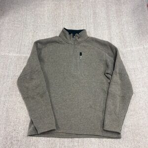 Kuhl 1/4 Zip Pullover Fleece‎ Mens XL Brown Pullover Long Sleeve